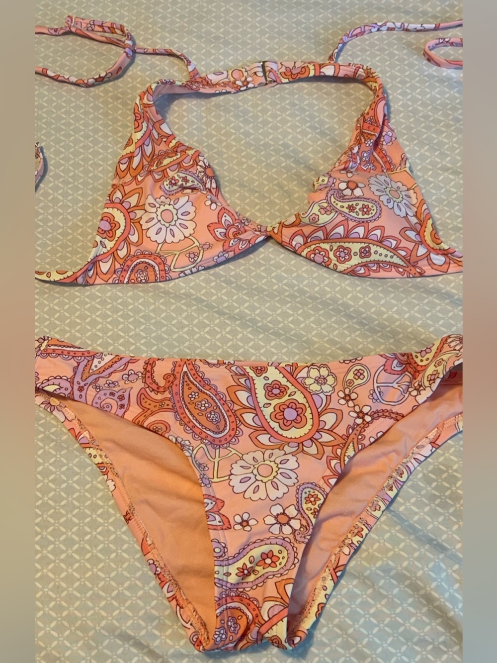 Wild Fable Peach Paisley Bikini Set Women’s Size Small